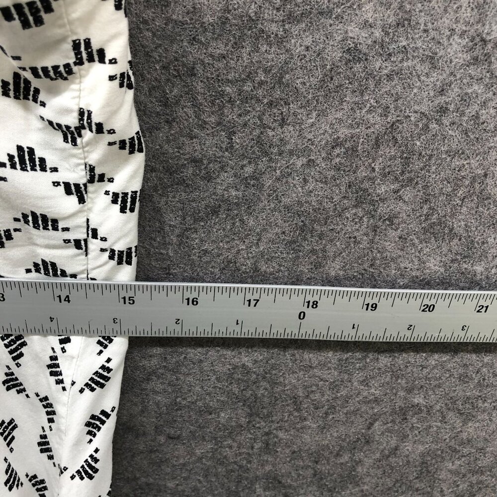 Old Navy Cami Dress Womens L White Black Printed Knee Length A-Line Rayon V-Neck - Picture 7 of 10